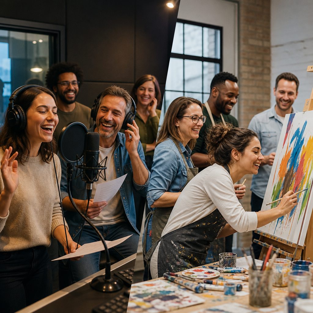 Lire la suite à propos de l’article Doublage voix ou peinture dirigée : quel team building créatif choisir ?